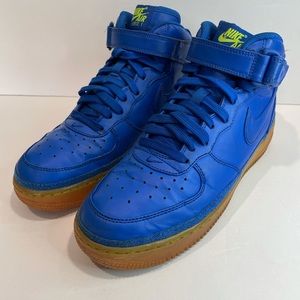 Royal Blue Nike Air Force One Hightops. Size 6.5Y